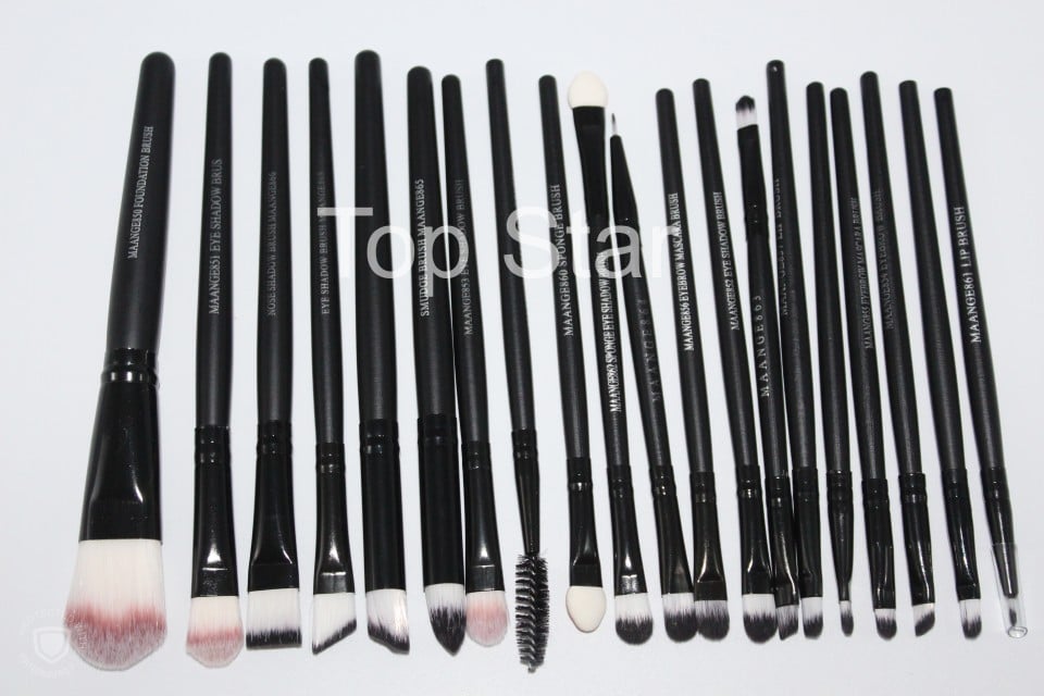 Set 20 pensule machiaj Black Brushes - 2 | YEO