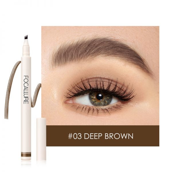 Creion sprancene efect Microblading Focallure, 03 Deep Brown - 1 | YEO