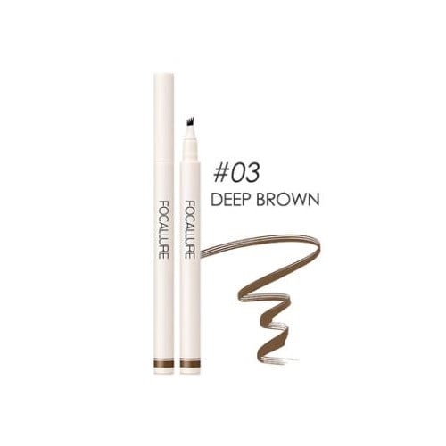 Creion sprancene, Focallure, Fluff Max Brow Ink Pen, 03 Deep Brown - 1 | YEO