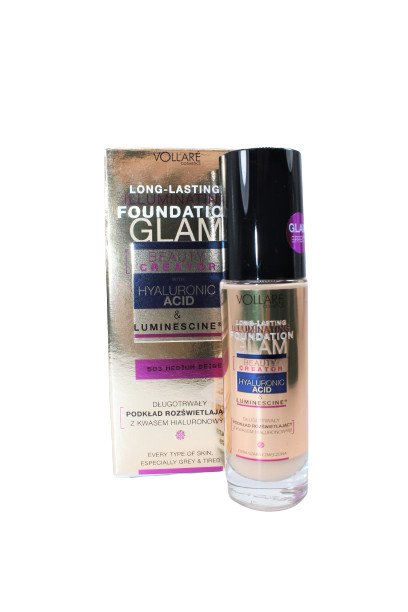 Fond de ten, Vollare, Long Lasting Foundation, Hyaluronic Acid, 503 Medium Beige, 30 ml - 1 | YEO