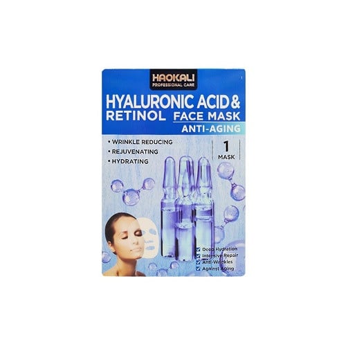 Masca de fata antirid, tip servetel, Wokali, Acid Hyaluronic si Retinol, 30 ml - 1 | YEO