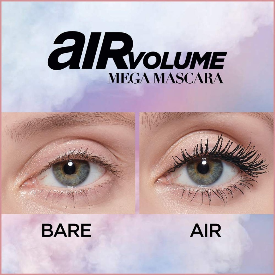 Mascara Volum Intens, Rezistent 30H, Loreal, Air Volume Mega Black, 9.4 ml - 2 | YEO