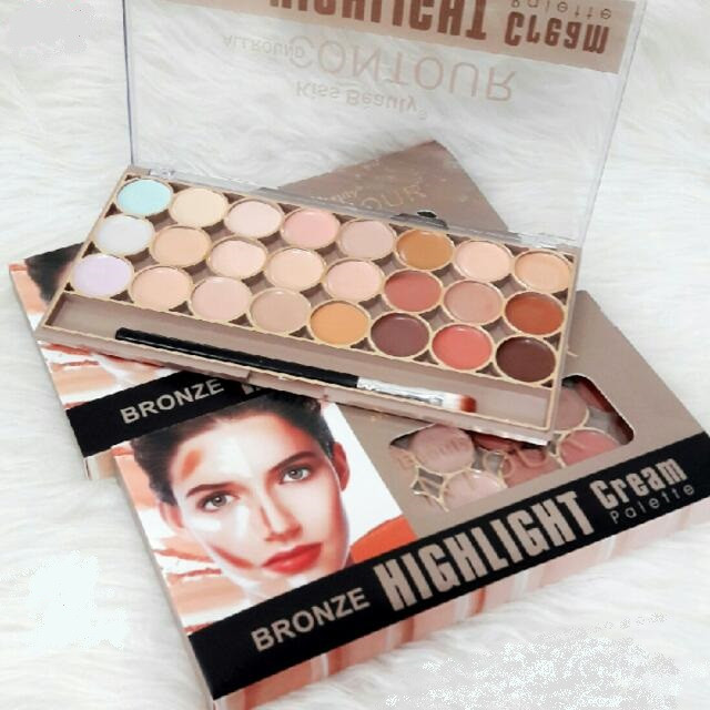 Paleta Contur Kiss Beauty Bronze Highlight Cream Palette, 2
