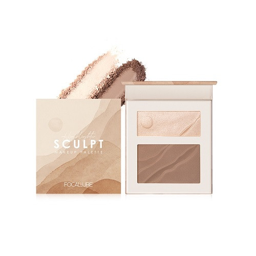 Paleta iluminator si contur, Focallure, Moulding Highlight Contouring, 02 - 1 | YEO