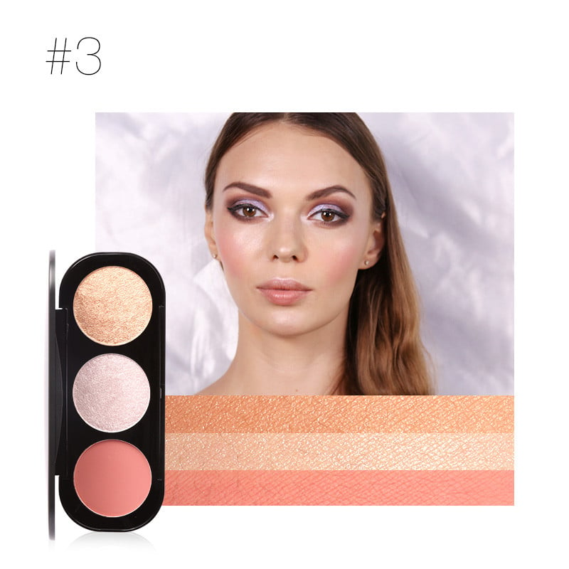 Paleta pudre iluminatoare si bronzer, Focallure Blush & Highlighter 03 - 1 | YEO