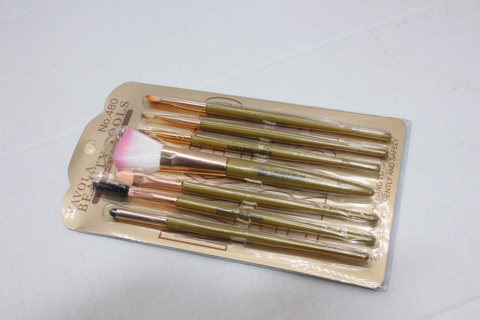 Pensule machiaj, Makeup Brush, 7 pensule, Verde - 1 | YEO