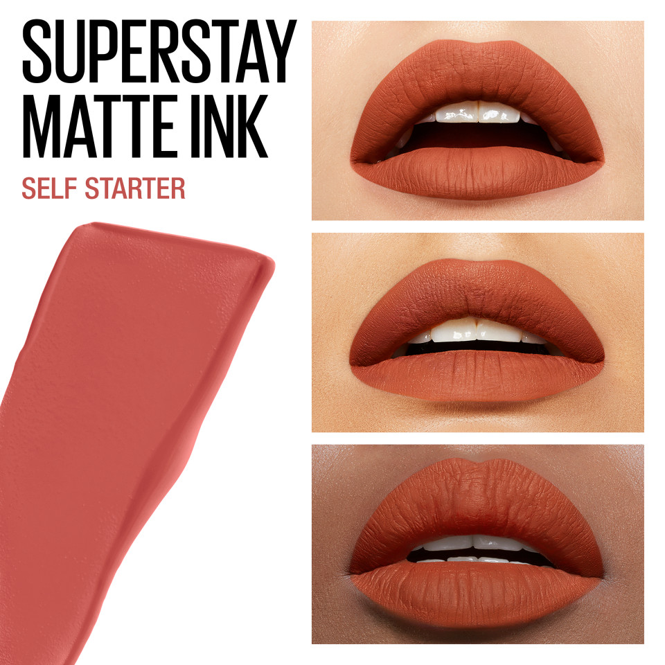 Ruj de buze rezistent la transfer Maybelline Superstay Matte Ink 130 Self-Starter - 3 | YEO