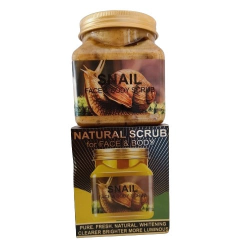 Scrub Natural pentru Fata si Corp, cu Extract de Melc, Wokali, Snail, 350 ml - 1 | YEO