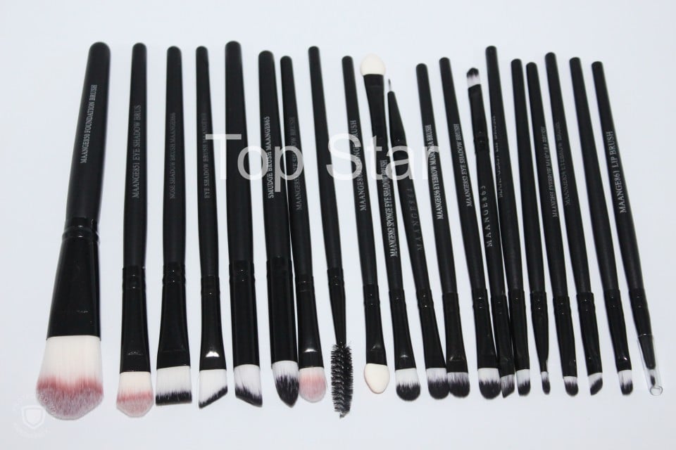 Set 20 pensule machiaj Black Brushes - 3 | YEO