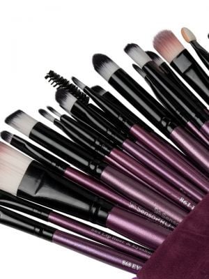 Set 20 pensule machiaj Mauve Brushes, Husa depozitare inclusa - 3 | YEO