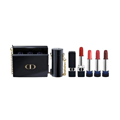 Set 4 Ruj de buze, Dior, Rouge Dior Minaudiere, Limited Edition Clutch & Lipstick Set, Geanta inclusa - 1 | YEO