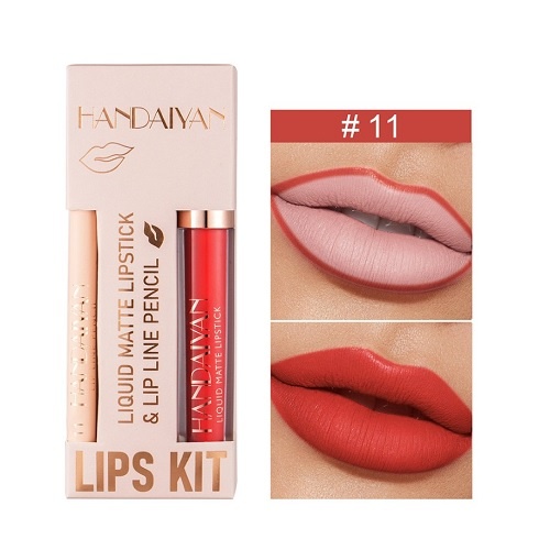 Set ruj si creion de buze, Handaiyan Lips Kit, Matte, 11 - 3 | YEO