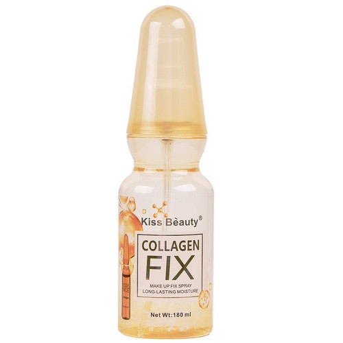 Spray Fixare machiaj cu Colagen, Kiss Beauty, Collagen Fix Antioxidant, 180 ml - 1 | YEO