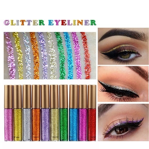 Set 10 Tusuri de Ochi Colorate, Handaiyan, Glitter Eyeliner, 10 x 5 ml - Img 3