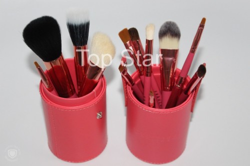 Set 12 pensule make up Fraulein pink + butoias depozitare