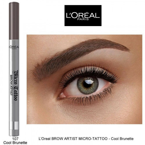 Creion sprancene carioca Loreal Micro Tattoo 107 Cool Brunette