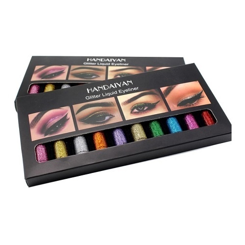 Set 10 Tusuri de Ochi Colorate, Handaiyan, Glitter Eyeliner, 10 x 5 ml - Img 4