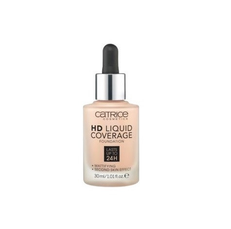 Fond de ten, Catrice, HD Liquid Coverage, 010 Light Beige, 30 ml