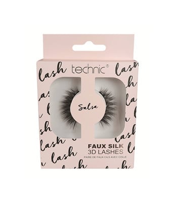 Gene false, Technic, Faux Silk 3D Lashes, Salsa, Adeziv inclus