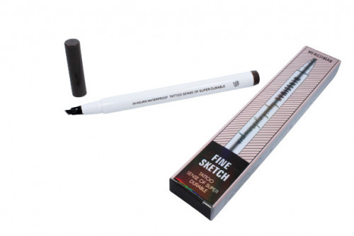 Creion sprancene efect Microblading, Mengsiman, Dark Gray - Img 3