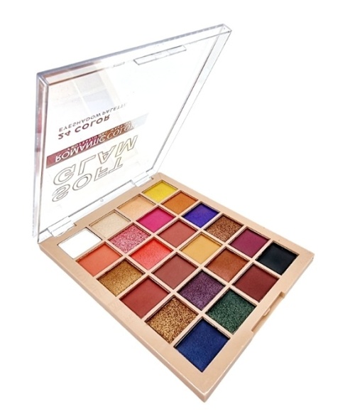Paleta Fard, Makeup, Romantic Color, Soft Glam, 24 Culori, 01, 24 g