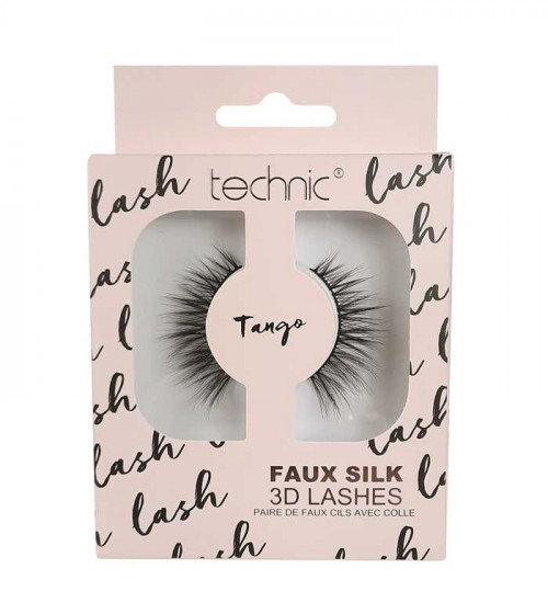 Gene false, Technic, Faux Silk 3D Lashes, Tango, Adeziv inclus