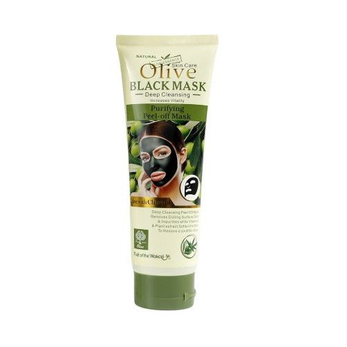 Masca de Fata cu Carbune Activ, Masline si Vitamina E & B, Wokali, Olive Black Mask, 130 ml