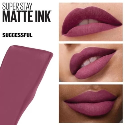 Ruj de buze rezistent la transfer, Maybelline, Superstay Matte Ink, 165 Successful, 5 ml