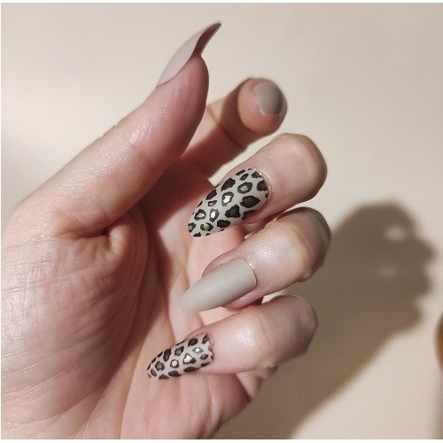 Set 24 unghii false, cu adeziv inclus, Technic, False Nails, Stiletto, Wild Thing - Img 2