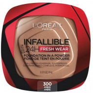 Pudra de fata, Loreal, Infallible 24H Fresh Wear, Foundation In A Powder, 300 Amber, 9 g