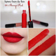 Ruj de buze rezistent la transfer Sephora Cream Lip Stain 01 Always Red