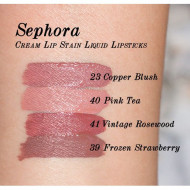 Ruj de buze rezistent la transfer Sephora Cream Lip Stain 23 Copper Blush