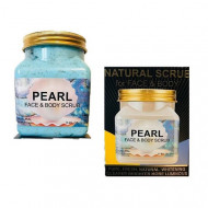 Scrub Natural pentru Fata si Corp, cu Vitamina E si B5, Wokali, Pearl, 350 ml