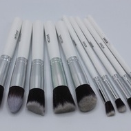 Set 10 pensule machiaj kabuki white + husa depozitare