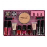 Trusa Machiaj + Geanta depozitare cosmetice Magic Color Makeup Kit Pink Secret