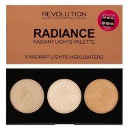 Paleta 3 pudre iluminatoare, Makeup Revolution, Radiance Palette, 3 Radiant Lights Highlighters