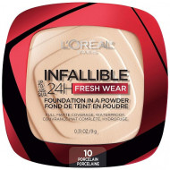 Pudra de fata, Loreal, Infallible 24H Fresh Wear, Foundation In A Powder, 10 Porcelain, 9 g