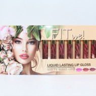 Set 12 Rujuri de buze lichide, Makeup, Fit We, Liquid Lasting Lip Gloss