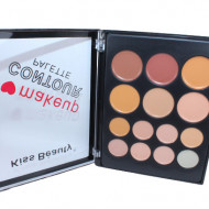 Paleta corectoare Kiss Beauty, I Love Contour Palette, 14 culori