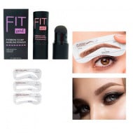 Stampila sprancene, Fit Me, Eyebrow Stamp, 3 Sabloane incluse, Black