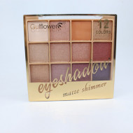 Paleta farduri de ochi, Gulflower, Eyeshadow Matte Shimmer, 12 culori, 01