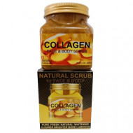 Scrub Natural pentru Fata si Corp, Wokali, Collagen Face & Body, 350 ml