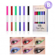 Set 6 Tusuri de ochi colorate, Handaiyan, Liquid Eyeliner, Waterproof, B