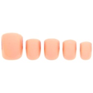 Set Unghii False, W7, Glamorous Nails, Apricot Glow, 24 Bucati, Lipici inclus