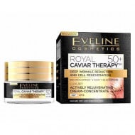 Crema Antirid de Zi, pentru Ten Matur, Eveline Cosmetics, Royal Caviar Therapy, 50+, SPF 8, 50 ml