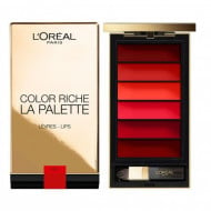 Paleta ruj de buze Loreal Color Riche, La Palette, Red, 6 culori