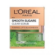 Scrub de fata exfoliant pentru puncte negre, Loreal, Smooth Sugars Clearing, 50 ml