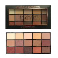 Paleta farduri de pleoape Technic Bronze & Beautiful, 15 culori