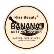 Pudra pulbere mata, Kiss Beauty, Setting Powder, Oil Control, Banana, 16 g