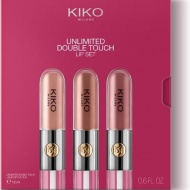 Set 3 Rujuri de buze, Kiko Milano, Unlimited Double Touch Lip Set, 01, 3 x 6 ml